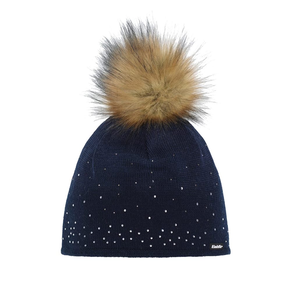 Cappello Donna Eisbär Isabella Lux Crystal: Misto Merino, Cristalli, Pompon In Finta Pelliccia, Caldo Interno In Pile - 4