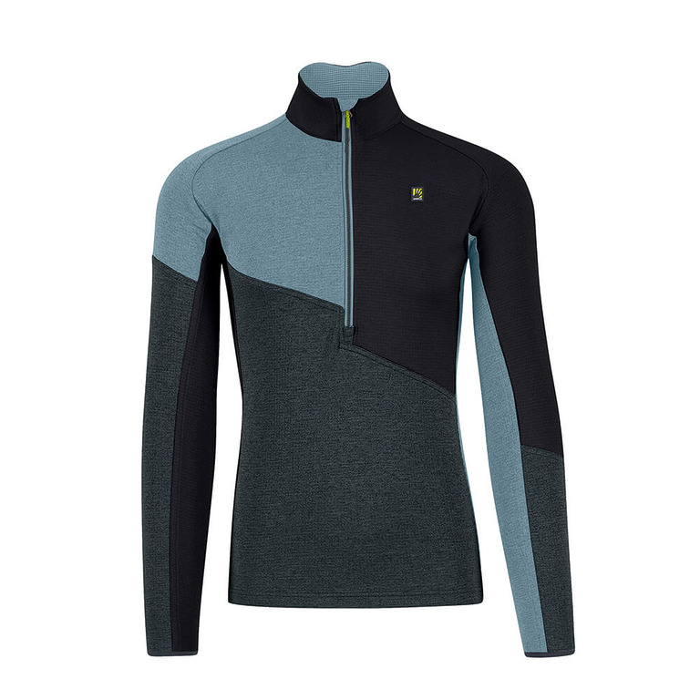 Midlayer Karpos Federa Half Zip Fleece WoodlGrayBlackSmoke Blue
